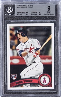 2011 Topps Update #US175 Mike Trout Rookie Card – BGS MINT 9